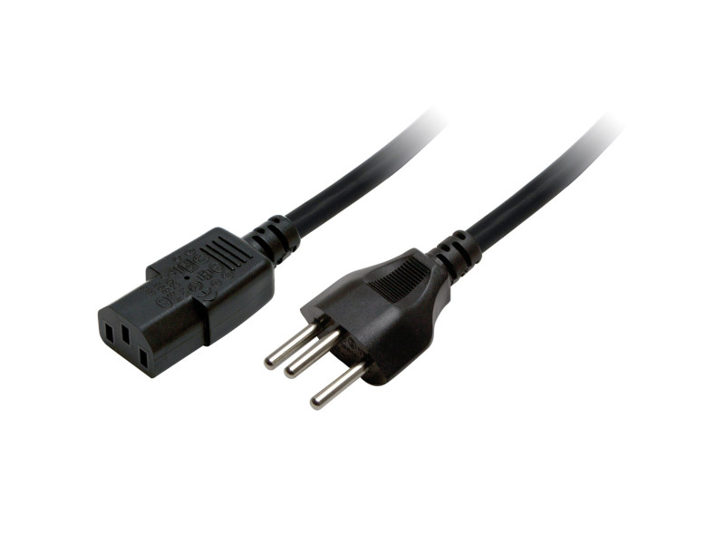 LogiLink Câble d'alimentation Suisse, 1,8 m, noir