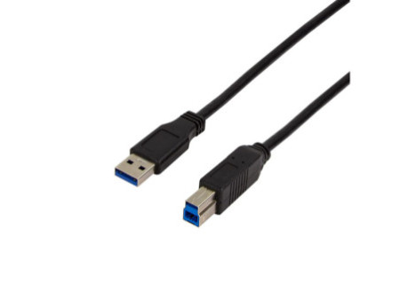 LogiLink Câble USB 3.0, USB-A - USB-B mâle, 2 m, noir