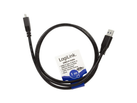 LogiLink Câble USB 3.0, USB A - micro USB B mâle, 1 m
