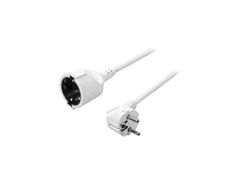 LogiLink Rallonge électrique avec prise de terre, 3 m, blanc