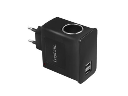 LogiLink Chargeur AC/DC, avec allume-cigare femelle