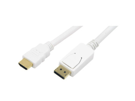 LogiLink Câble HDMI - DisplayPort, 2,0 m, blanc
