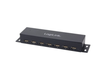 LogiLink Hub USB 2.0 pour un montage mural, 7 ports, boîtier