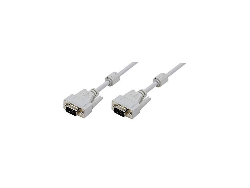 LogiLink Câble VGA pour moniteur, mâle - mâle, gris, 5 m