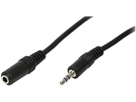LogiLink Câble audio, mâle - femelle, 5 m, noir