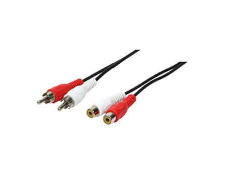 LogiLink Câble audio, 2x RCA mâle - 2x RCA femelle, 5 m