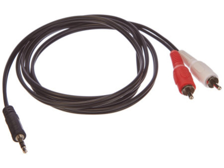 LogiLink Câble audio, 2x RCA mâle - jack mâle 3,5 mm