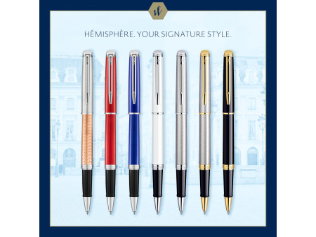 WATERMAN Stylo roller Hémisphère, Acier C.T.