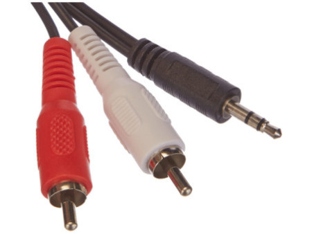 LogiLink Câble audio, 2x RCA mâle - jack mâle 3,5 mm