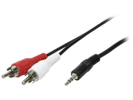 LogiLink Câble audio, 2x RCA mâle - jack mâle 3,5 mm