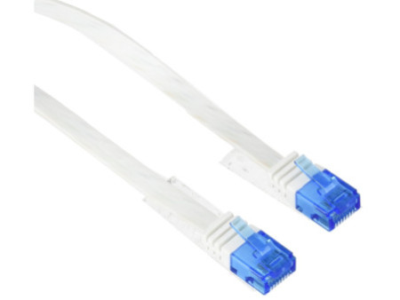 LogiLink Câble patch plat U/UTP, Cat. 5e, 3,0 m, blanc