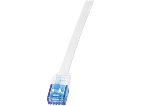 LogiLink Câble patch plat U/UTP, Cat. 5e, 15,0 m, blanc