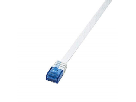 LogiLink Câble patch plat U/UTP, Cat. 5e, 20,0 m, blanc