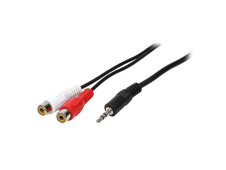 LogiLink Câble audio, 2 x RCA femelle - jack mâle 3,5 mm