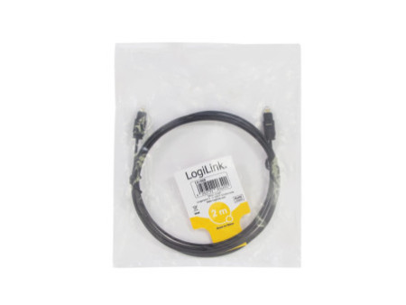 LogiLink Câble audio, Toslink mâle Toslink mâle, 2 m