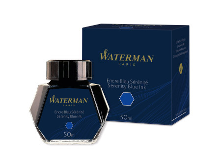 WATERMAN Flacon d'encre, contenu: 50 ml, bleu sérénité