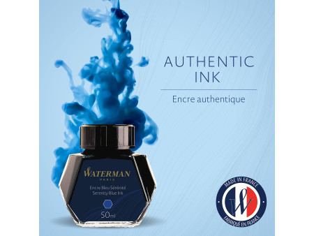 WATERMAN Flacon d'encre, contenu: 50 ml, bleu sérénité