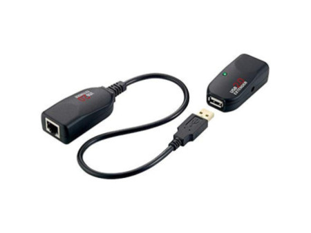 LogiLink Kit Extender USB 2.0, Twisted Pair, noir