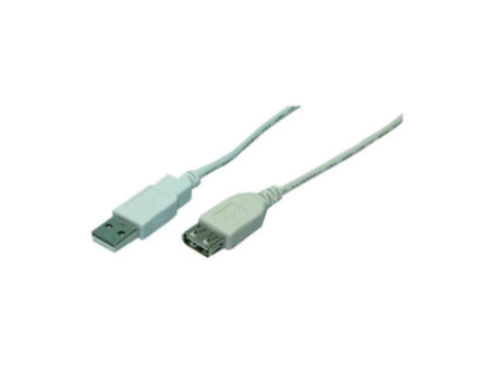 LogiLink Rallonge USB 2.0, gris, 3,0 m