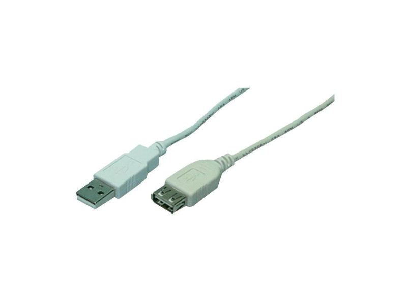 LogiLink Rallonge USB 2.0, gris, 3,0 m
