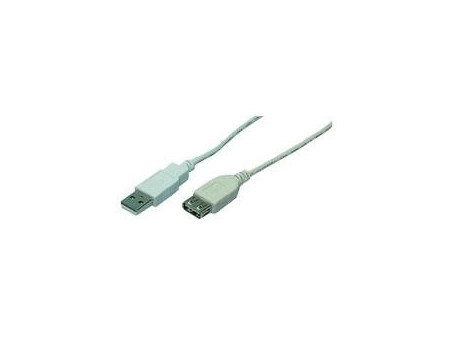 LogiLink Rallonge USB 2.0, gris, 3,0 m