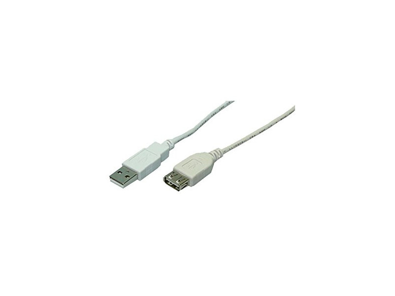 LogiLink Rallonge USB 2.0, gris, 5,0 m