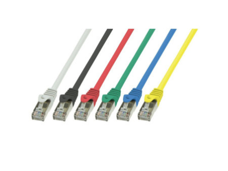 LogiLink Câble Patch, Cat. 5e, F/UTP, 1 m, gris, gaine en