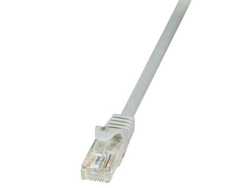 LogiLink Câble patch, Cat. 5e, U/UTP, 5,0 m, gris, gaine en