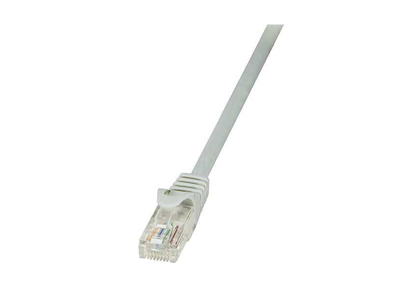 LogiLink Câble patch, Cat. 5e, U/UTP, 20 m, gris, gaine en