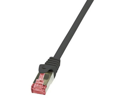 LogiLink Câble patch, Cat. 6, S/FTP, 0,5 m, noir