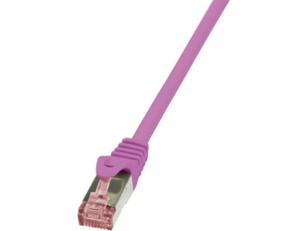 LogiLink Câble patch, Cat. 6, S/FTP, 1 m, rose