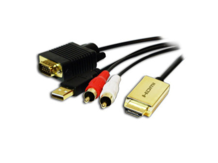 LogiLink Convertisseur HDMI vers VGA/audio, 2 m, noir