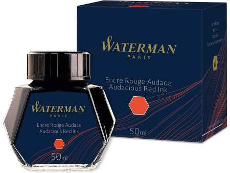 WATERMAN Flacon d'encre, contenu: 50 ml en verre, rouge
