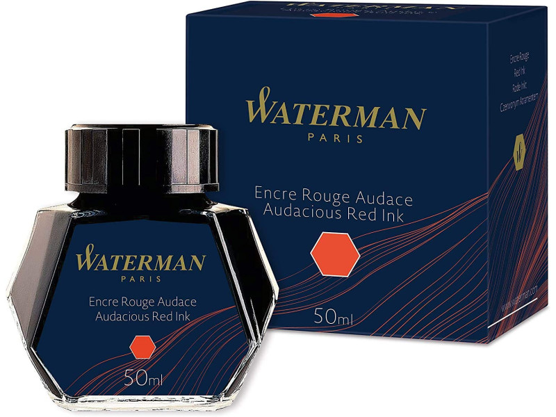 WATERMAN Flacon d'encre, contenu: 50 ml en verre, rouge