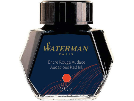 WATERMAN Flacon d'encre, contenu: 50 ml en verre, rouge