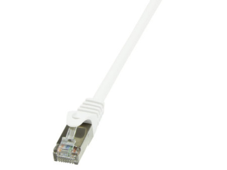 LogiLink Câble patch, Cat. 6, F/UTP, 5,0 m, blanc, gaine en