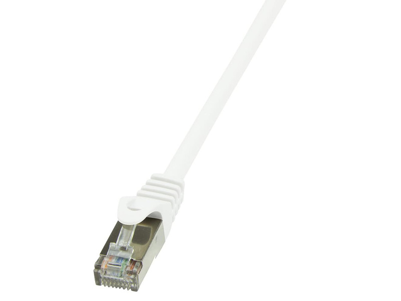 LogiLink Câble patch, Cat. 6, F/UTP, 5,0 m, blanc, gaine en