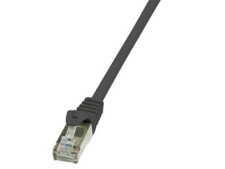 LogiLink Câble patch, Cat. 6, F/UTP, 10,0 m, noir, gaine en