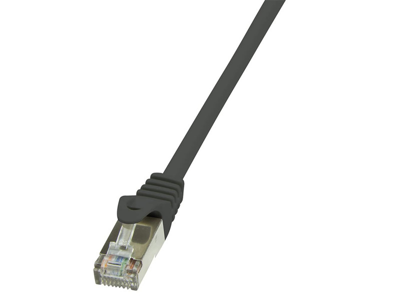 LogiLink Câble patch, Cat. 6, F/UTP, 10,0 m, noir, gaine en