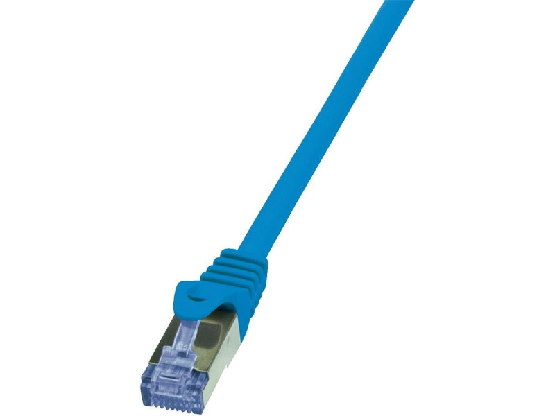 LogiLink Câble patch, Cat. 6A, S/FTP, 0,25 m, bleu