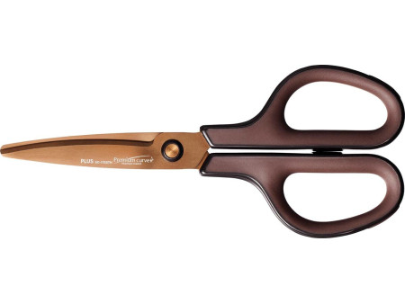 PLUS JAPAN Ciseaux universels FITCUT CURVE Titanium, marron