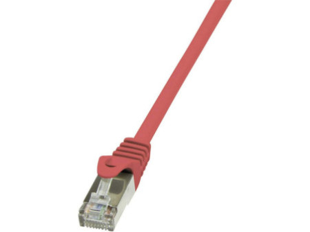 LogiLink Câble Patch, Cat. 5e, F/UTP, 1 m, rouge, gaine en
