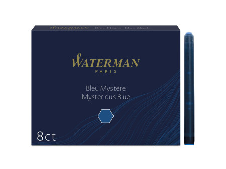 WATERMAN Cartouches d'encre longues, bleu mystère