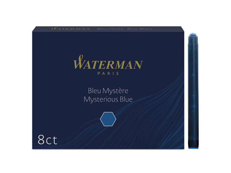 WATERMAN Cartouches d'encre longues, bleu mystère