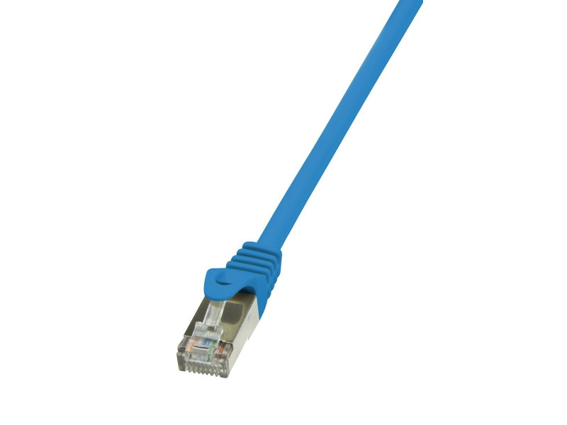 LogiLink Câble Patch, Cat. 5e, F/UTP, 3 m, bleu, gaine en