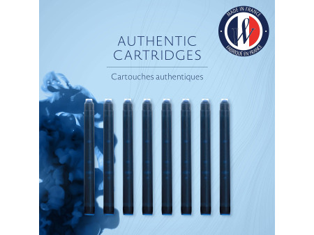 WATERMAN Cartouches d'encre longues, bleu mystère
