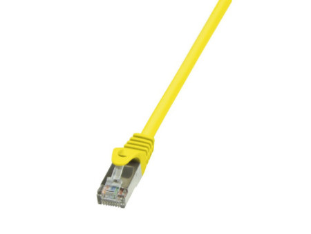 LogiLink Câble Patch, Cat. 5e, F/UTP, 7,5 m, jaune, gaine en