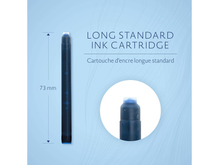 WATERMAN Cartouches d'encre longues, bleu mystère