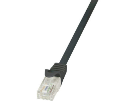 LogiLink Câble patch, Cat. 5e, U/UTP, 0,5 m, noir, gaine en