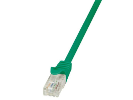LogiLink Câble patch, Cat. 5e, U/UTP, 0,5 m, vert, gaine en